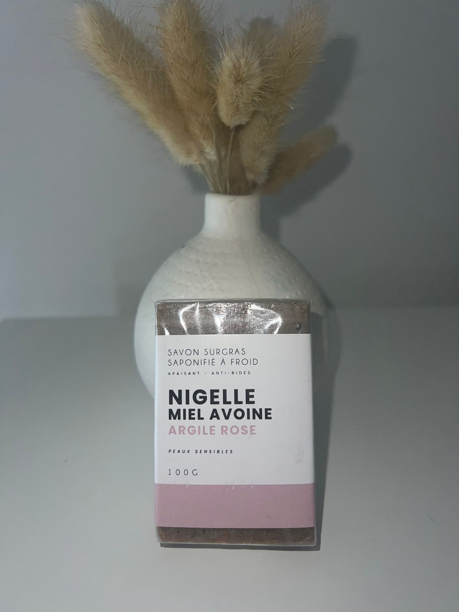Savon nigelle miel avoine argile rose 100g